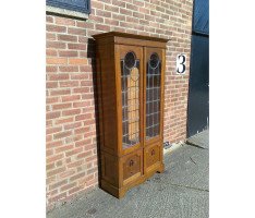 Two Arts & Crafts Oak Bookcases with Stylised Pewter, Ebonised & Sycamore Inlays - Thumbnail 2