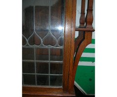 Liberty & Co., Arts & Crafts Oak Glazed Bookcase with Stylised Heart Details - Thumbnail 5