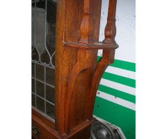 Liberty & Co., Arts & Crafts Oak Glazed Bookcase with Stylised Heart Details - Thumbnail 6