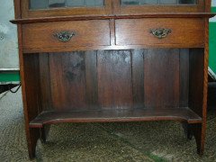 Liberty & Co., an Arts & Crafts Oak Glazed Bookcase with Stylized Heart Details - Thumbnail 8
