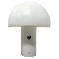 Vetri Murano, Rare Italian Mid-Century White Opaque Glass Mushroom Lamp