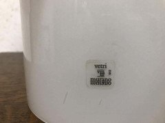Vetri Murano, a Rare Italian Mid-Century White Opaque Glass Mushroom Lamp - Thumbnail 3