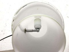 Vetri Murano, Rare Italian Mid-Century White Opaque Glass Mushroom Lamp - Thumbnail 5