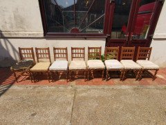 Bruce Talbert Gillows, Set of Eight English Aesthetic Movement Oak Dining Chairs - Thumbnail 2