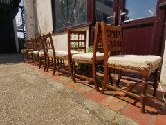Bruce Talbert Gillows, Set of Eight English Aesthetic Movement Oak Dining Chairs - Thumbnail 5
