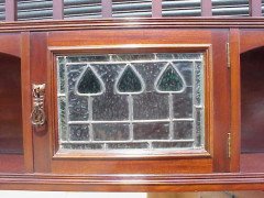 E. A. Taylor for Wylie & Lochhead Arts & Crafts Display Cabinet with Heart Details - Thumbnail 4