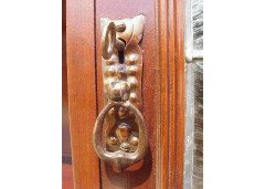 E. A. Taylor for Wylie & Lochhead Arts & Crafts Display Cabinet with Heart Details - Thumbnail 6