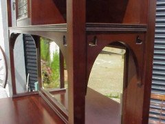 E. A. Taylor for Wylie & Lochhead Arts & Crafts Display Cabinet with Heart Details - Thumbnail 7