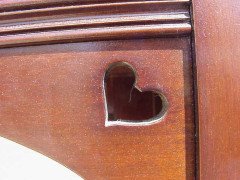 E. A. Taylor for Wylie & Lochhead Arts & Crafts Display Cabinet with Heart Details - Thumbnail 8