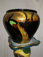 Thomas Forrester, Arts & Crafts Jardiniere & Stand with Peacock Decoration - Thumbnail 6