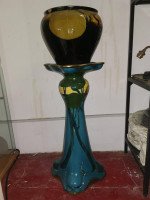 Thomas Forrester, Arts & Crafts Jardiniere & Stand with Peacock Decoration - Thumbnail 7