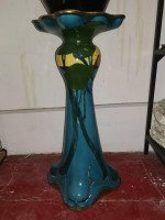 Thomas Forrester, Arts & Crafts Jardiniere & Stand with Peacock Decoration - Thumbnail 8