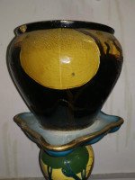 Thomas Forrester, Arts & Crafts Jardiniere & Stand with Peacock Decoration - Thumbnail 9