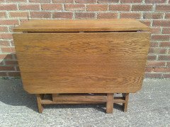 Liberty & Co. Voysey Style, English Arts & Crafts Oak Drop Leaf Dining Table - Thumbnail 3