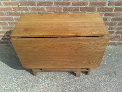 Liberty & Co. Voysey Style, English Arts & Crafts Oak Drop Leaf Dining Table - Thumbnail 4