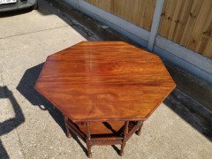 George Faulkner Armitage. An Aesthetic Movement Octagonal Mahogany Center Table - Thumbnail 5