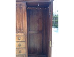 E. W. Godwin Style Of, an Anglo-Japanese Walnut Double Armoire Wardrobe Compactum - Thumbnail 3