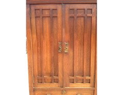 E. W. Godwin Style Of, an Anglo-Japanese Walnut Double Armoire Wardrobe Compactum - Thumbnail 4