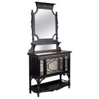 Lamb of Manchester. An Aesthetic Movement Ebonised & Coromandel Side Cabinet