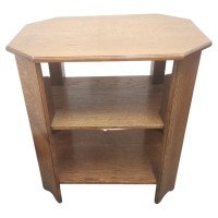 Heal's, English Arts & Crafts Oak Side Table with Three Tiers & Canted Corners - Thumbnail 1