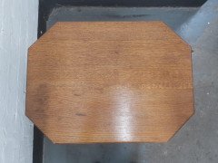 Heal's, English Arts & Crafts Oak Side Table with Three Tiers & Canted Corners - Thumbnail 3