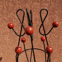 Roger Féraud, Mid-Century Painted Iron Clef de Sol Coat Stand - Thumbnail 4