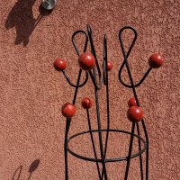 Roger Féraud, Mid-Century Painted Iron Clef de Sol Coat Stand - Thumbnail 5