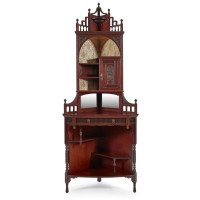 H. W. Batley Attributed, for Gregory & Co., an English Walnut Aesthetic Movement Sideboard - Thumbnail 25