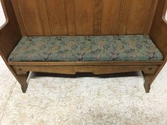 E. A. Taylor Attr, Arts & Crafts Oak High Back Settle with Twin Heart Cut-Outs - Thumbnail 8