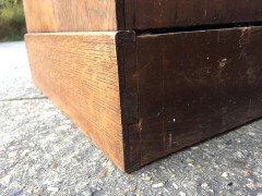 Heal's attri, a Tall Arts & Crafts Oak Chest of Drawers with Steel Handles - Thumbnail 1