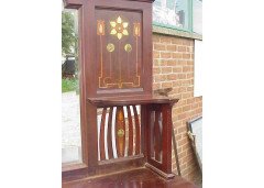 Shapland & Petter. Rare Arts & Crafts Mahogany Inlaid Dining Room Suite - Thumbnail 2