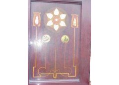 Shapland & Petter. Rare Arts & Crafts Mahogany Inlaid Dining Room Suite - Thumbnail 3