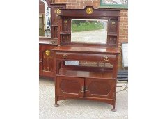 Shapland & Petter. A Rare Arts & Crafts Mahogany Inlaid Dining Room Suite - Thumbnail 6