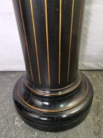 Aesthetic Movement Ebonised Pedestal Torchiere with Incized & Gilded Decoration - Thumbnail 8