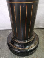 Aesthetic Movement Ebonised Pedestal Torchiere with Incized & Gilded Decoration - Thumbnail 9