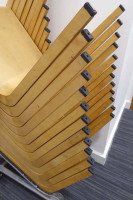 Riccardo Blumer for Alias, Laleggera 32 X Stacking Maple Chairs with Steel Trolleys - Thumbnail 17