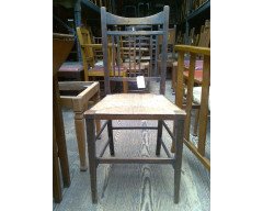 Shapland & Petter, attributed. A Set of Four Simple Arts & Crafts Rush Seated Chairs - Thumbnail 2