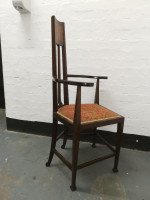 G. M. Ellwood for J. S. Henry, English Art Nouveau Armchair with Stylised Inlays - Thumbnail 3