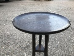 Liberty & Co. A Thebes Walnut Side Table with Three Splayed Legs Original Label - Thumbnail 3