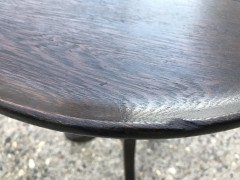 Liberty & Co. A Thebes Walnut Side Table with Three Splayed Legs Original Label - Thumbnail 6