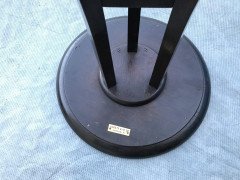 Liberty & Co. A Thebes Walnut Side Table with Three Splayed Legs Original Label - Thumbnail 7
