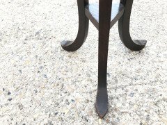 Liberty & Co. A Thebes Walnut Side Table with Three Splayed Legs Original Label - Thumbnail 12