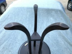 Liberty & Co. A Thebes Walnut Side Table with Three Splayed Legs Original Label - Thumbnail 15