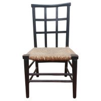 Liberty & Co. An English Beech Rush Seated Lattice Back Children's Chair - Thumbnail 1