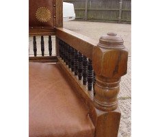 E. W. Godwin. Aesthetic Movement Carved Oak Armchair with Ebonised Spindles - Thumbnail 5