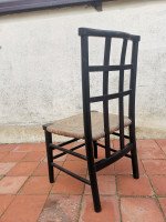 Liberty & Co. An English Beech Rush Seated Lattice Back Children's Chair - Thumbnail 9