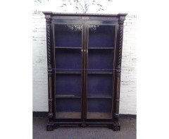Dr. C. Dresser, attributed. Aesthetic Movement Incised, Gilded & Ebonized Display Cabinet - Thumbnail 2