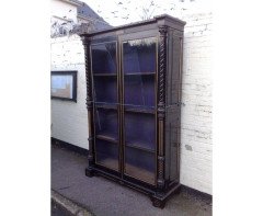 Dr. C. Dresser, attributed. Aesthetic Movement Incised, Gilded & Ebonized Display Cabinet - Thumbnail 3