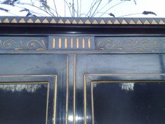 Dr. C. Dresser, attributed. Aesthetic Movement Incised, Gilded & Ebonized Display Cabinet - Thumbnail 7