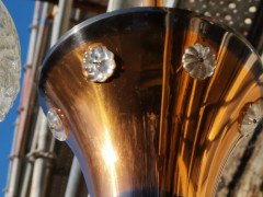 French Art Deco Chandelier with the Original Opaque Moulded Icicle Glass Shades - Thumbnail 6